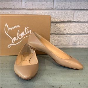Christian Louboutin Nude Leather Flats